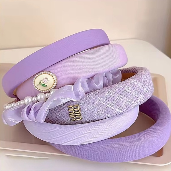 Lilac Tweed Headband - Picture 3 of 3